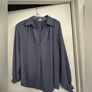 Max studio pullover slate blue blouse . Size M